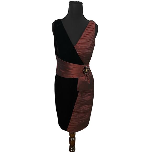 Kay Unger Dresses & Skirts - Kay Unger Witchy Whimsigoth Dark Merlot Jeweled Silk Velvet Cocktail Dress (6)